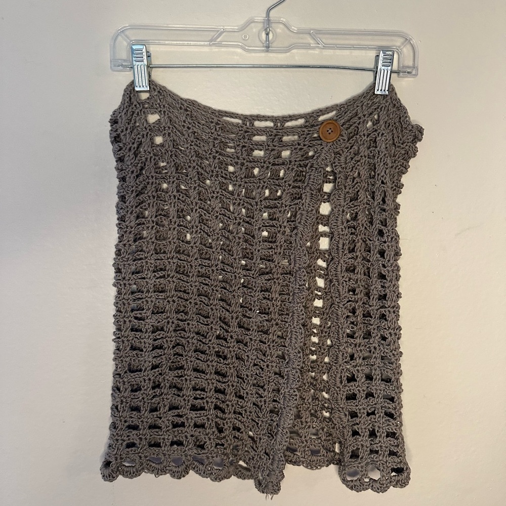 New Handcrafted crochet swimsuit coverup Sz s/m